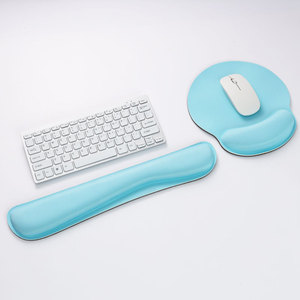 Alfombrilla de espuma viscoelástica con diseño ergonómico para ordenador, almohadilla de descanso para muñeca, conjunto de soporte para ordenador, oficina y portátil - Product Image 3