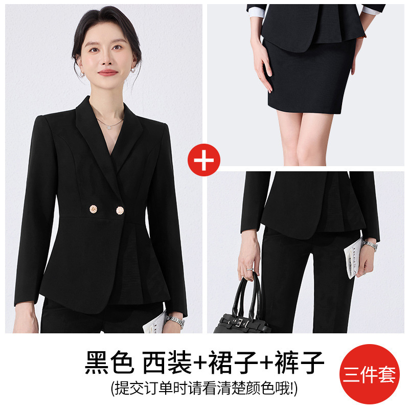 Black suit pants and skirt