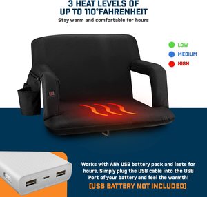 في الهواء الطلق تصميم الشمالية تستخدم قابلة للشحن الحرارة كرسي استاد قابل للسحب الرياضة صديقة للبيئة مقعد دفئا عالية الخلفي وسادة يغطي - Product Image 2