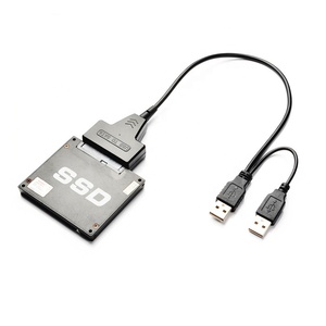 High Speed <strong>USB</strong> 2.0 to SATA 7+15 Pin 22 Pin Dual <strong>USB</strong> 2.0 to SATA Adapter Cable SATA to <strong>USB</strong> 2.5&quot; Inch Hard Disk Drive Cable - Product Image 4