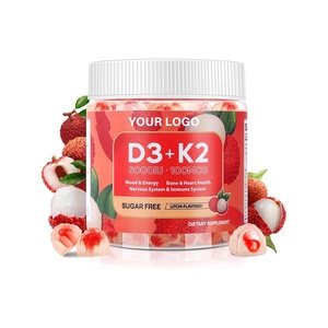 เยลลี่ K2 D3วิตามิน oummies ที่มี D3วิตามิน5,000 IU + K2(MK7) 100 MCG & แมกนีเซียมสนับสนุนพลังงานและกล้ามเนื้ออารมณ์และสุขภาพกระดูก - Product Image 1