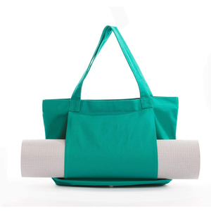 Logotipo personalizado impreso grande con gimnasio deporte playa hombro reutilizable patrón regalo algodón lona bolsas para Yoga Mat Carrier - Product Image 1