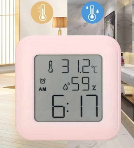 Termómetro LCD e higrómetro Precisión Reloj digital Pantalla Humedad Termómetro digital multitermómetro digital
