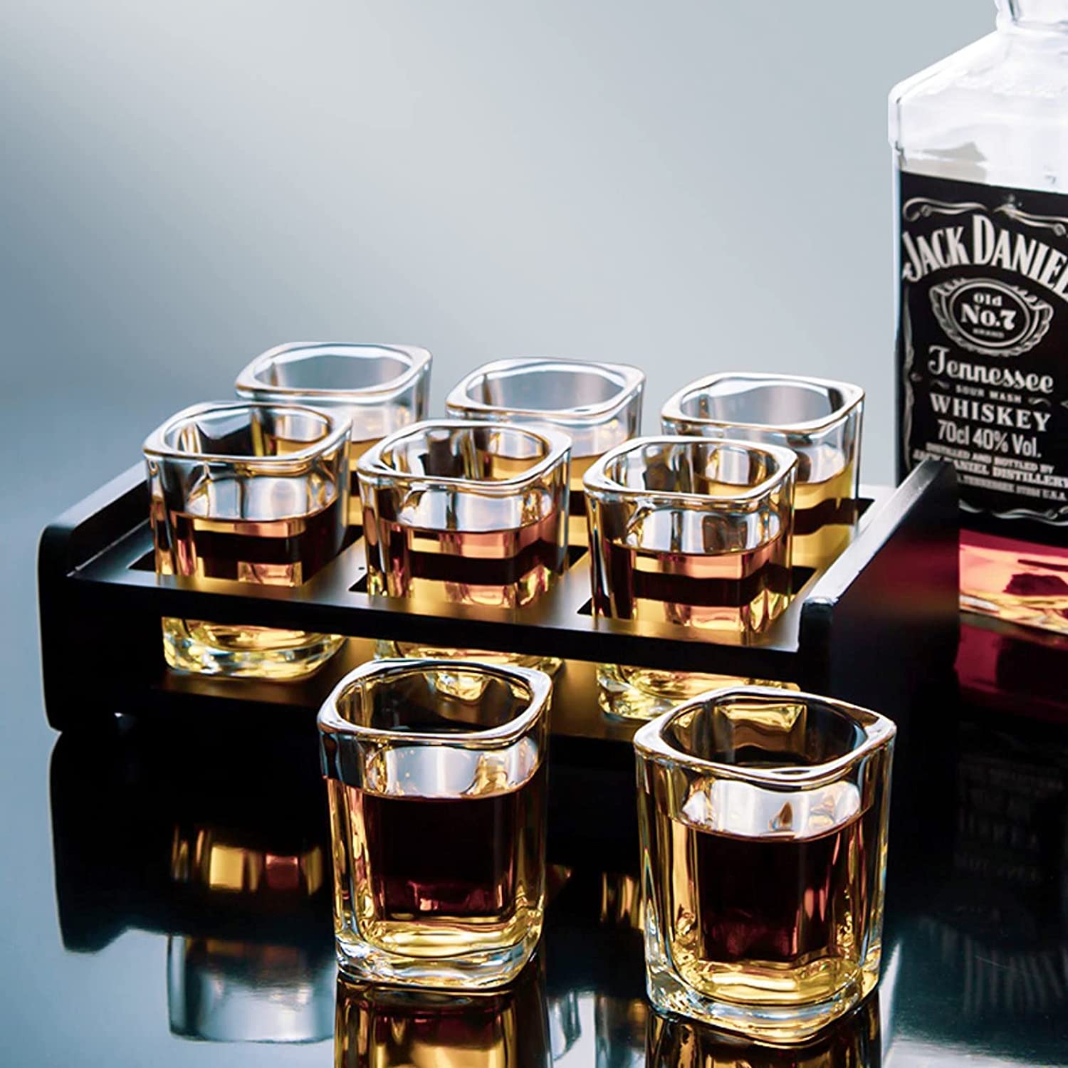 Heavy Base 2.2 oz Square Shot Glasses Small Whiskey Shot Glasses