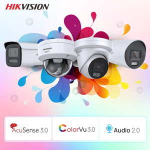 Stock Hikvision New Models 4MP 8MP 4k Colorvu 3.0 Acusense 3.0 Motion Detection Two Way Audio Outdoor <strong>Cameras</strong> POE