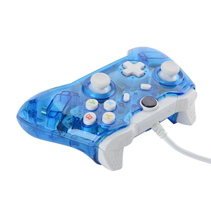Kablolu kontrol joystick Gamepad kontrolörleri ile Xbox one oyun konsolu denetleyicisi için LED ışık temizle mavi Gamepad - Product Image 6