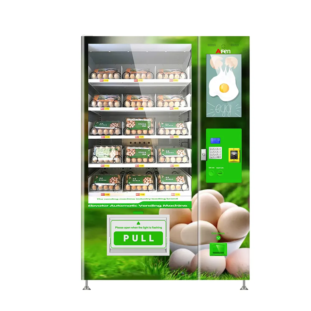 AFEN холодильная упаковочная коробка для яиц, пищевой комбинированный торговый автомат для яиц с подъемником