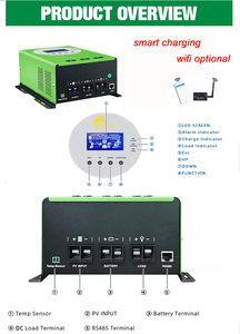 10A 20A 40A 60A 80A 100A 12V 24V 48V PWM/MPPT Smart Solar laderegler MPPT Solar laderegler - Product Image 2