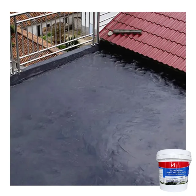 Pintura impermeable para techo baño negro pavimento construcción caucho asfalto modificado pintura líquida sin curado