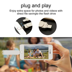 3-in-1 OTG Multi-funzione USB Flash Drive retrattile in legno U Disk 64/128/256/512GB memoria Android compatibile disco di crittografia - Product Image 2