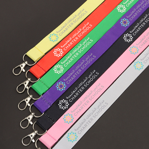 低价定制凹印标志印刷先进技术颈带平纹分离定制扁平尼龙挂绳 - Product Image 4