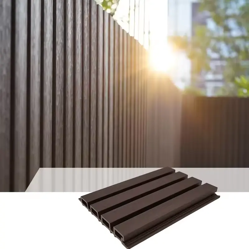 Outdoor WPC wood grain wall cladding supplier waterproof plastic composite WPC wall panel