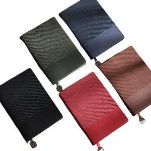 Bajo Moq Stock Artículos a granel Negocios a rayas Cuaderno de notas de cuero suave Páginas forradas Diario Cuaderno personalizado A5 con logotipo - Product Image 1