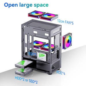 SNOWMAN Mirco ATX Mid Tower PC Gaming <strong>Case</strong> High Airflow Perforated Top Panel Tempered Glass Side Panels 240mm Aio Cooler Support