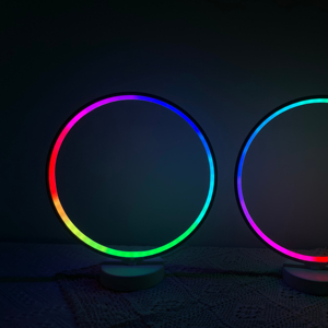 Fabrika tedarik daire RGBW renkli değişen parti ışığı masa lambaları masa halka ışık rgb ışık - Product Image 1
