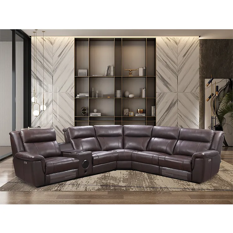 Groothandel Hoge Kwaliteit Canape Salon Inclinable Sofa Living Divan Woonkamer Rangered Lederen Fauteuil Sofa Set