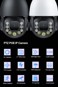 Chik 8MP IR Speed Dome IP PTZ fotocamera 4.5 \ "20X Zoom con visione notturna 48V POE microfono integrato compatibile NVR Cloud Storage