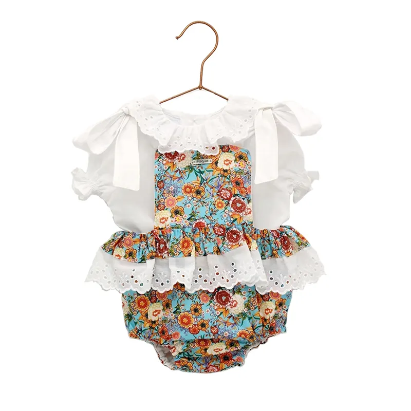 Baby Clothes Summer Style Rompers Organic Cotton Jumpsuit Wholesale Newborn Baby Girl Print Romper