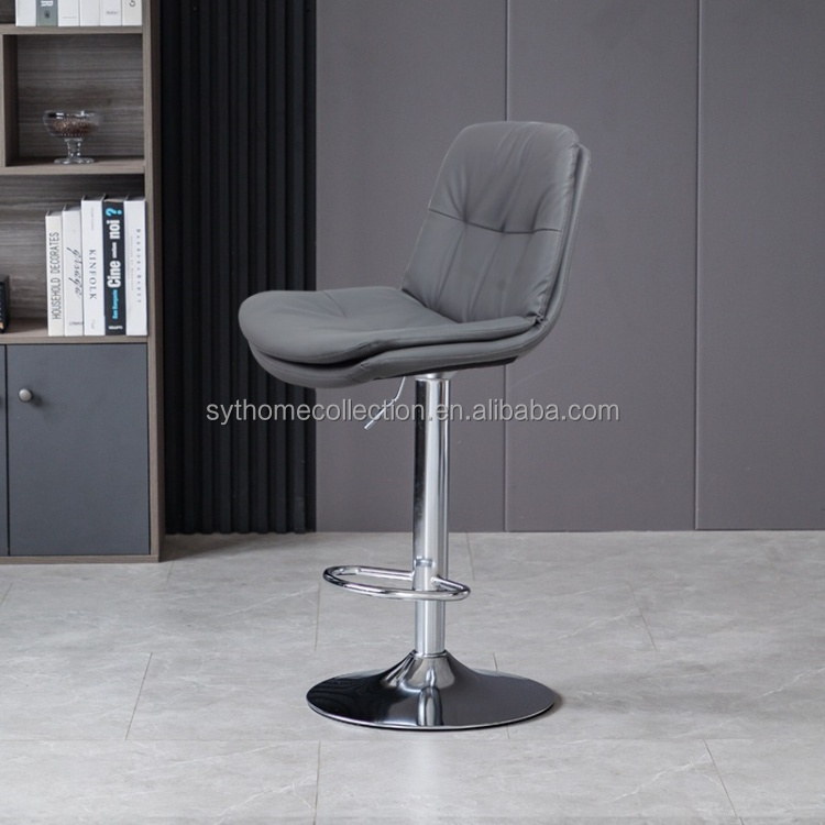 Asiento gris + pata plateada