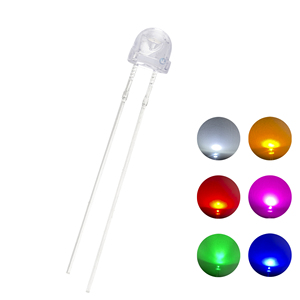 VanFun fabrika 8mm 5mm RGB LED diyot 2 Pin 3V giriş gerilimi ile lamba ampulü yuvarlak şekil yeşil ve mavi emisyon - Product Image 2