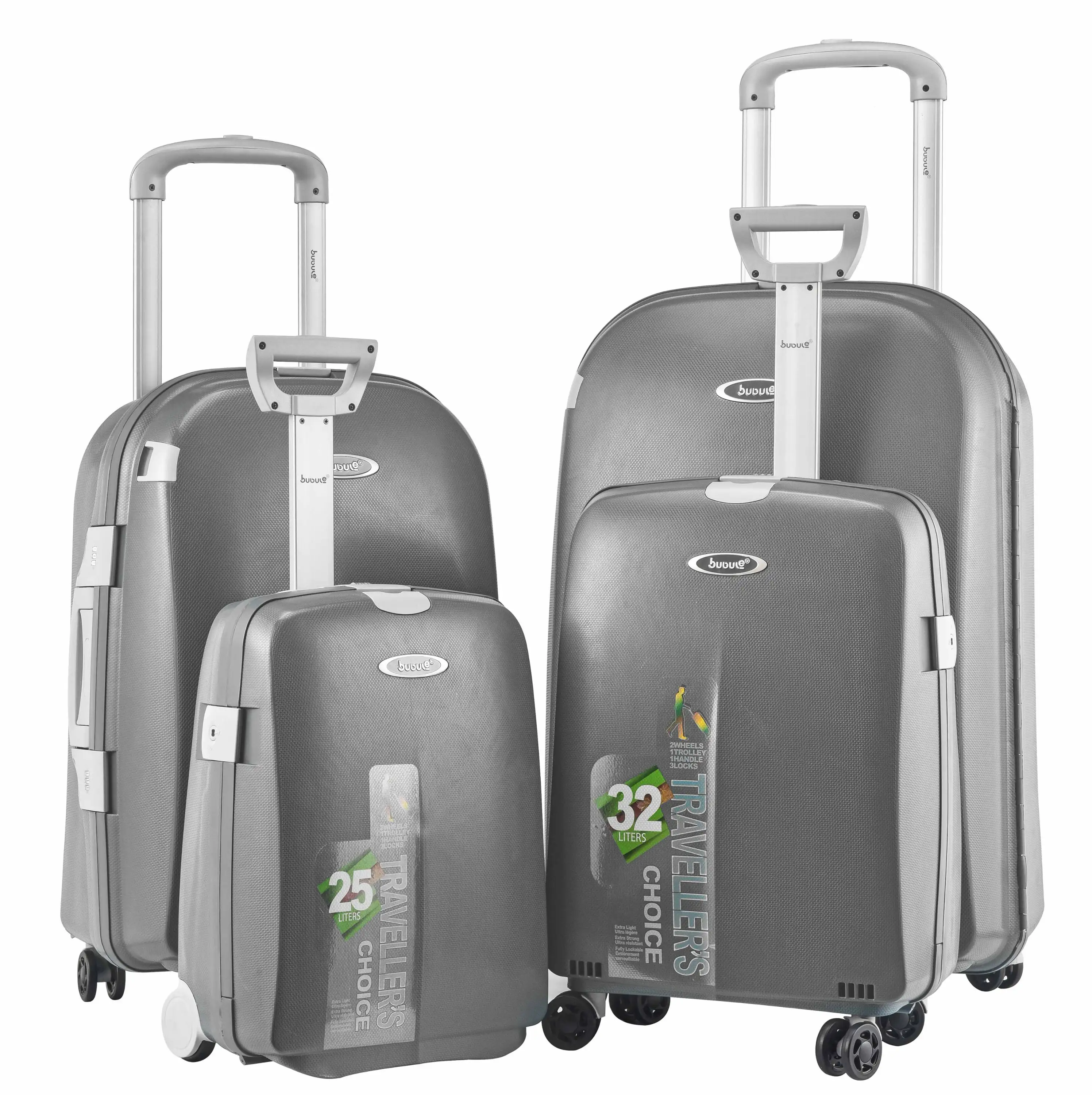 Juego de maletas de mano, Maleta rodante grande personalizada para viajes largos, 4 unidades
