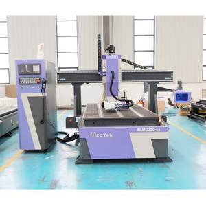 Cambiador automático de herramientas Enrutador CNC Atc de 4 ejes con husillo giratorio para grabado en madera, tallado y corte de la AKM1325C-4A - Product Image 1