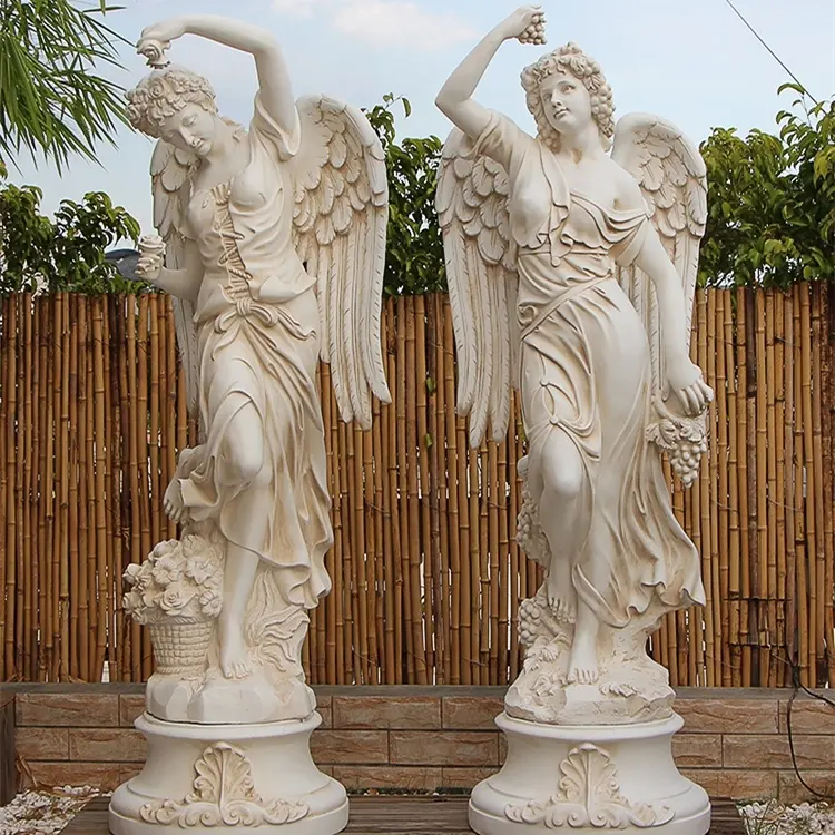 Xúc Tiến bốn mùa bức tượng bốn mùa-Đá Cẩm thạch-tượng đá cẩm thạch trắng bức tượng thiên thần