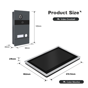 TCP/IP <strong>Video</strong> <strong>Intercom</strong> with 10.1inch Color Screen Monitor <strong>Video</strong> Recording Camera Doorbell Kit - Product Image 3