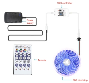 DC5-24V Pixel 2048 WiFi LED RGB Controller per WS2811 WS2812B WS2813 WS2815 SK6812 indirizzabile RGB Pixel Strip - Product Image 6