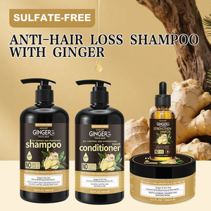 Private Label Gezonde Natuurlijke Biologische Haarverzorging Olie Controle Anti Verlies Hergroei Theeboom Gember Haargroei Shampoo Set - Product Image 2