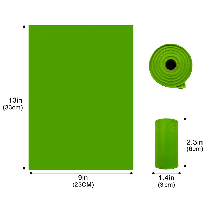 Ongeparfumeerde Maizena Composteerbare Biologisch Afbreekbare Hondenpoepzakjes Op Rolkakzakken Pcr Doggy Bag