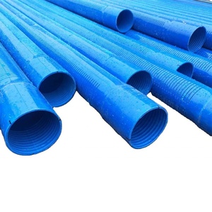 SCH40 mavi UPVC derin su kuyu kuyu kılıf boru/boru 4 "6" 8 "fabrika oluklu ekranlar ile esnek dişli biter - Product Image 1