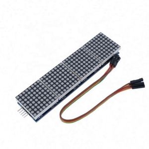 Modulo quattro in uno a matrice di punti 5V con controllo verde LED array display modulo 4 in 1 MAX7219 con cavo 5p - Product Image 1