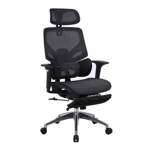 可调头枕电脑网眼人体工学5D扶手带脚凳的现代办公椅 - Product Image 1
