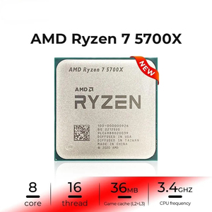 Yeni <span class=keywords><strong>AMD</strong></span> ry-zen 7 5700X 3.4GHz 8-Core 16-Thread CPU 7NM Zen 3 işlemci L3 AM4 soket ve PCIe 4.0 ile bilgisayar masaüstü oyun için