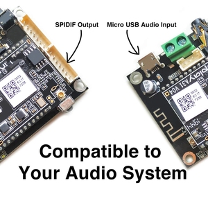 WiFi音频接收器模块DLNA AIRPLAY模拟输出，带I2S Up2Stream Mini V3