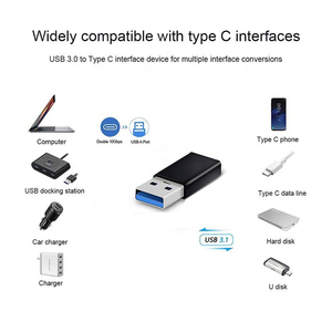 Custom Logo <strong>USB</strong> 3.0 Type-A Male <strong>to</strong> <strong>USB</strong> 3.1 Type-C Female Adapter Mobile Phone Data Convertor UsbA <strong>to</strong> UsbC Connector - Product Image 5