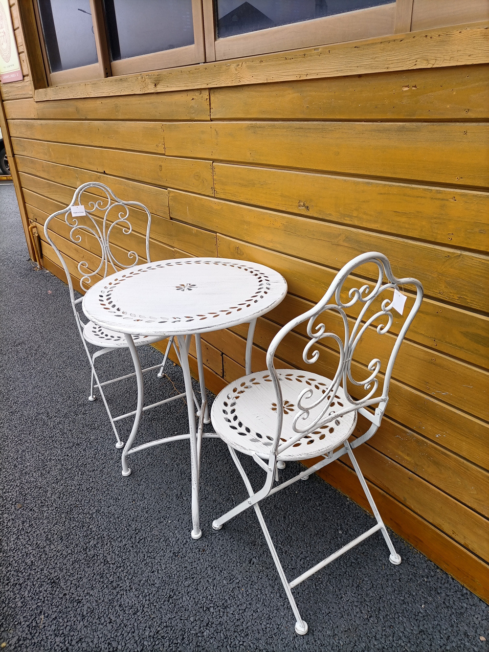 1 table 2 chairs-white-do old