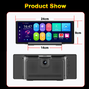 10.26英寸汽车DVR ADAS仪表盘摄像头安卓10.0全球定位系统导航1080双镜头后视镜录像机4G WiFi仪表板 - Product Image 5