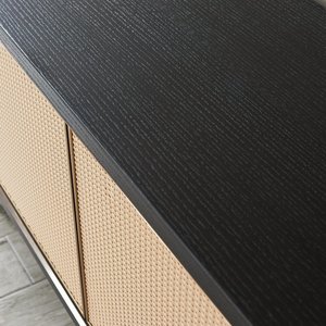 Hiện đại sang trọng phòng khách <span class=keywords><strong>TV</strong></span> Tủ Đen gỗ sồi Kim Loại Cơ sở mây cửa <span class=keywords><strong>TV</strong></span> đứng - Product Image 3