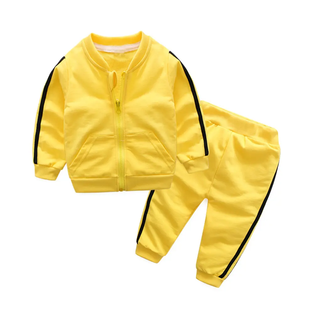 Primavera Outono Novas Roupas Infantis Two Piece Baby Set Meninos E Meninas de Lazer Sportswear Moda Calças Compridas Para Crianças