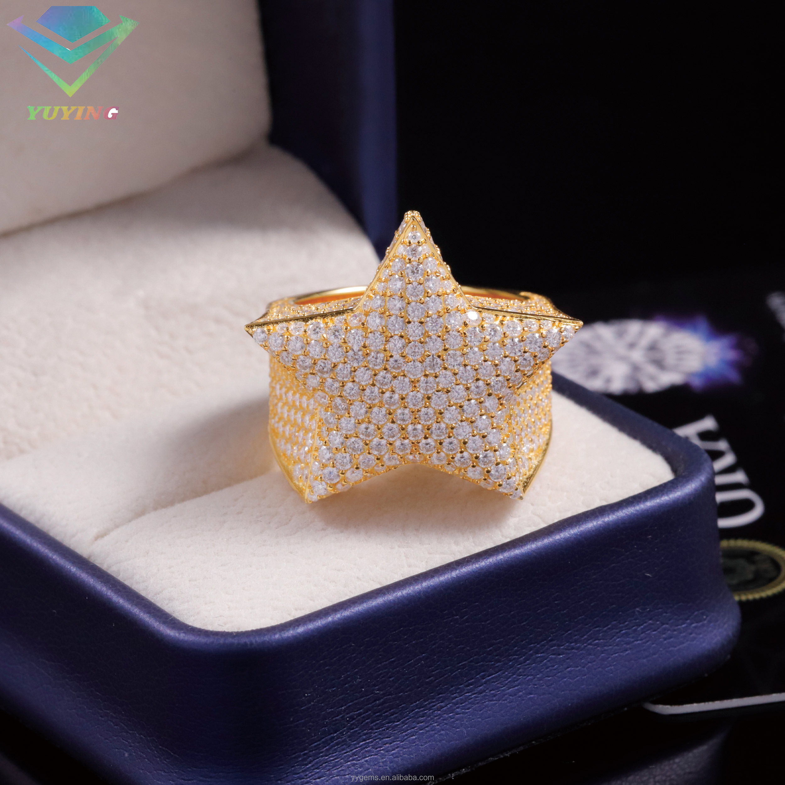 Bague étoile jaune