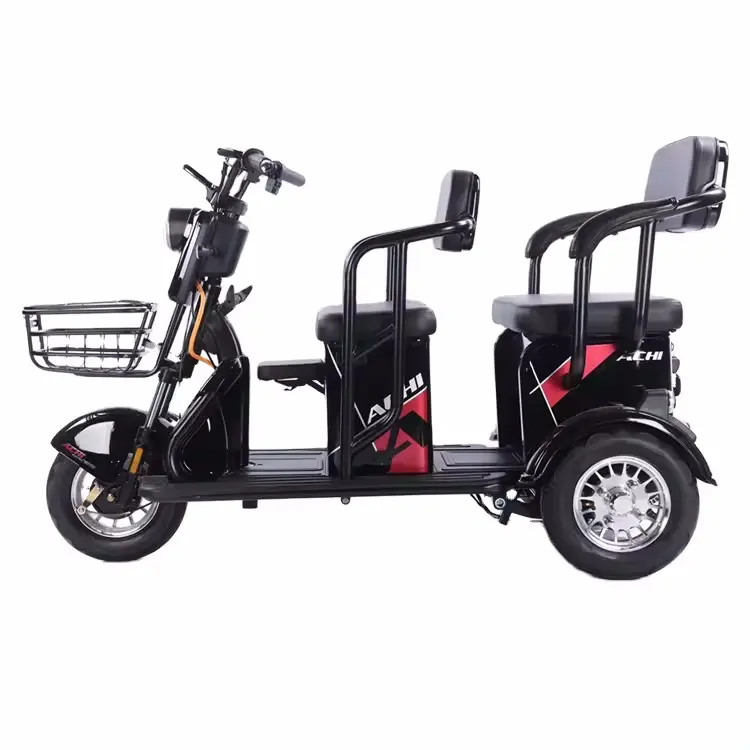 Điều khiển bằng tay tự động Tuk tuk Xe 3 bánh Xe máy điện người lớn ba bánh dài chạy điện ba bánh