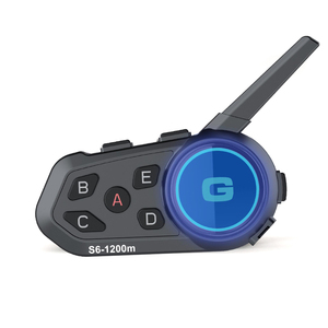 Auriculares impermeables para motocicleta con sistema de intercomunicación BT 5,1 y micrófono 2 en 1 para comunicación con casco - Product Image 1