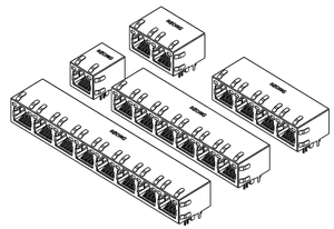 China 1*4 Net Data Communication Port-Anschluss Einlagige Netzwerks chnitt stelle Netzwerktransformator-Anschluss zubehör - Product Image 4