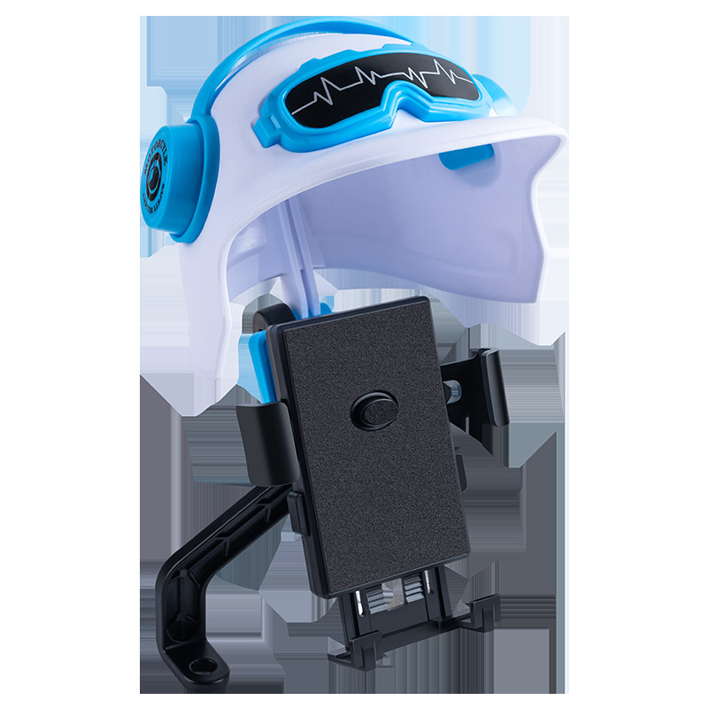 Rétroviseur avec casque blanc