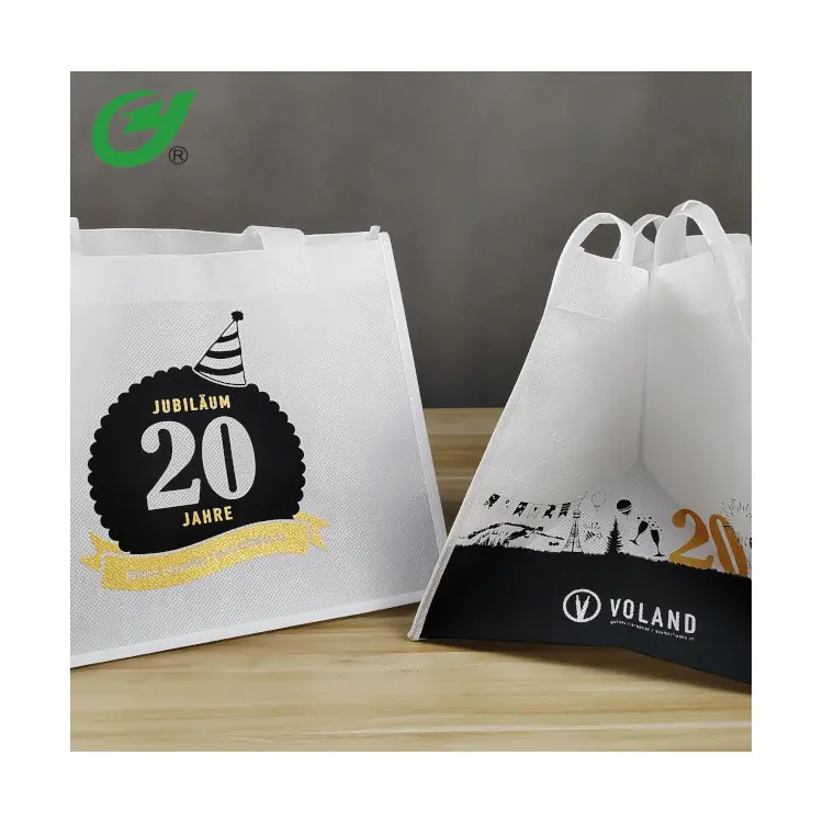 Spunbond Bag Custom Retail Bags Sustainable Corn Fiber Material PLA Nonwoven Fabric Christmas Gift Bags