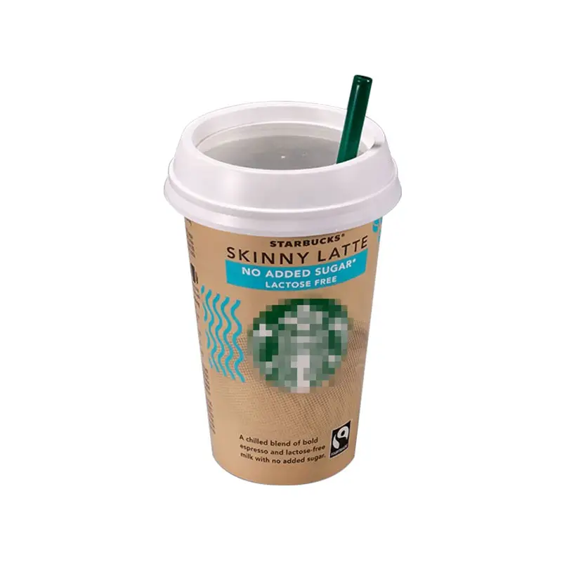 Eco friendly disposable custom logo printing IML packaging plastic juice cup straw cup reusable coffee cup