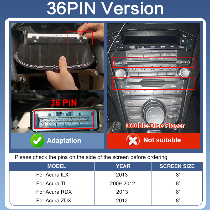 สำหรับ Acura รุ่น 36PIN
