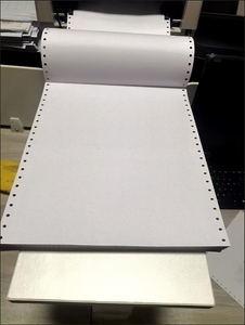Papel de computadora NCR sin carbón blanco continuo de 1 capa de bajo precio con múltiples especificaciones de imagen azul para imprimir